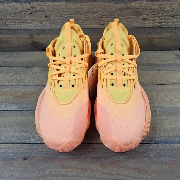 adidas Trae Young 3 Men's Basketball Shoes Acid Orange Spark Preloved Scarlet - Picture 4 of 10